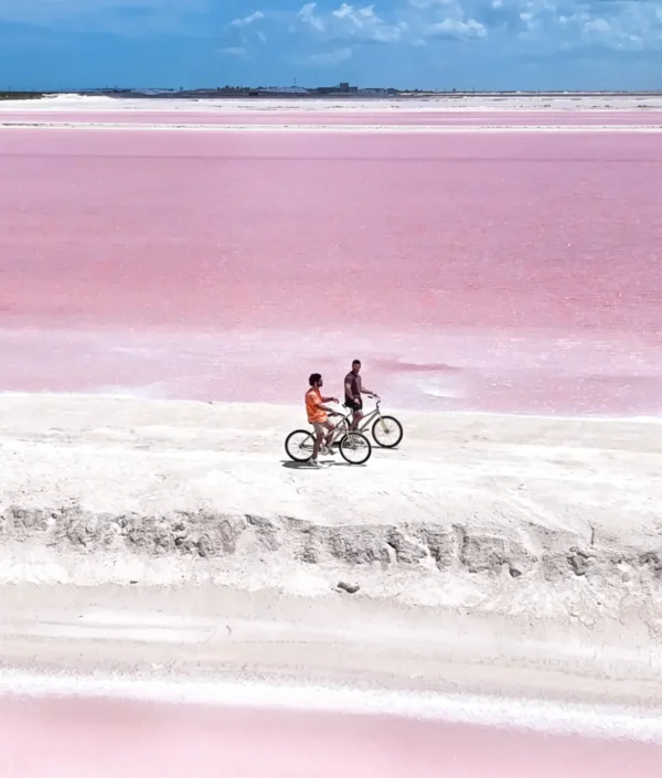 Ruta de la laguna rosa<br>(Tour en bicicleta)